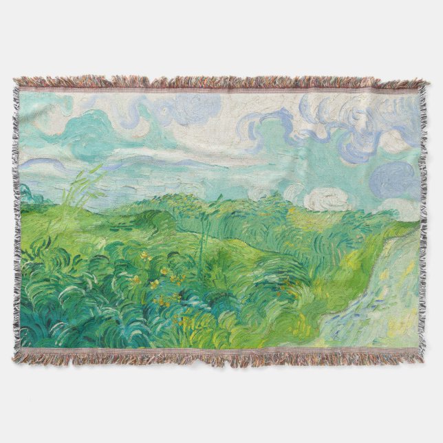 Manta Campos de Trigo Verde Auvers (F807) Van Gogh Bella (Anverso)