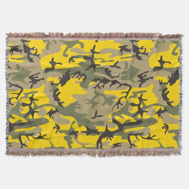 Manta Camuflaje amarillo y verde, militar, ejército (Anverso)