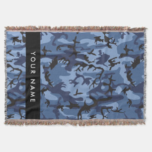 Manta Camuflaje azul marino Tu nombre Personaliza