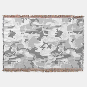 Manta Camuflaje Gris Nieve Invernal, Militar, Ejército