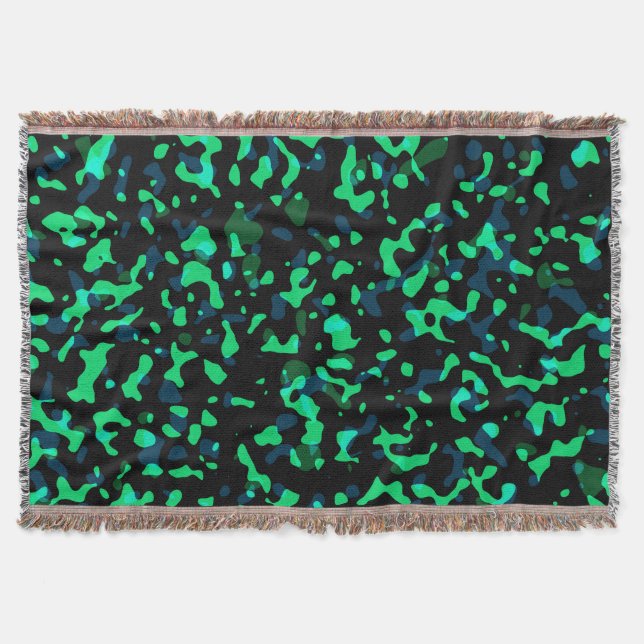 Manta Camuflaje negro verde Guay de moda (Anverso)