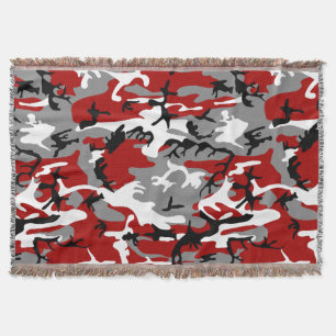 Manta Camuflaje rojo y gris, ejército