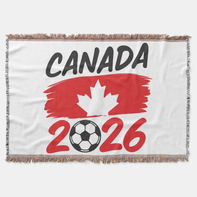 Manta Canada 2026 Soccer Fan Design with Maple Leaf (Anverso)