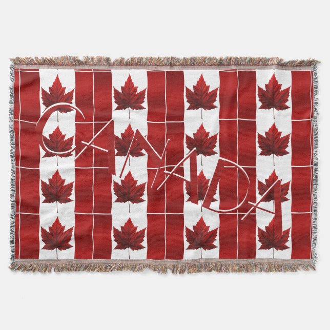 Manta Canadá Blanket Canada Flag Souvenir Throw Blanket (Anverso)