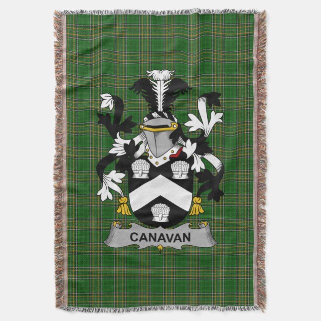 Manta Canavan irlandés o O_Canavan Escudo de la familia  (Frente vertical)