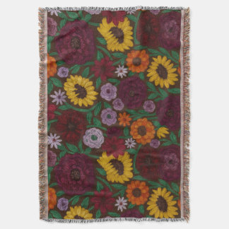 Manta Canción Sorpresa Piano Flores Boho Floral Pintado