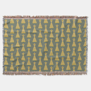 Manta Candy Corn Christmas Tree Fall Tarjeta de saludo T