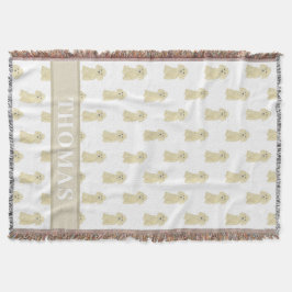 Manta Caniche personalizado (dorado beige rubio)