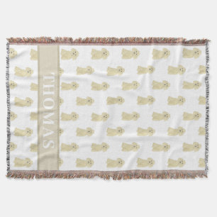 Manta Caniche personalizado (dorado beige rubio)