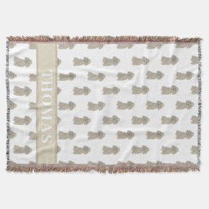 Manta Caniche Personalizado (Gris Plata)