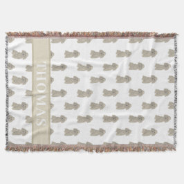 Manta Caniche Personalizado (Plata Gris) 