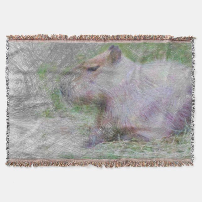 Manta capibara de animales artísticos (Anverso)