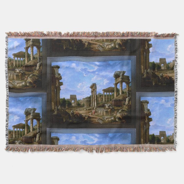 Manta Capriccio del Foro Romano de Giovanni Pannini (Anverso)