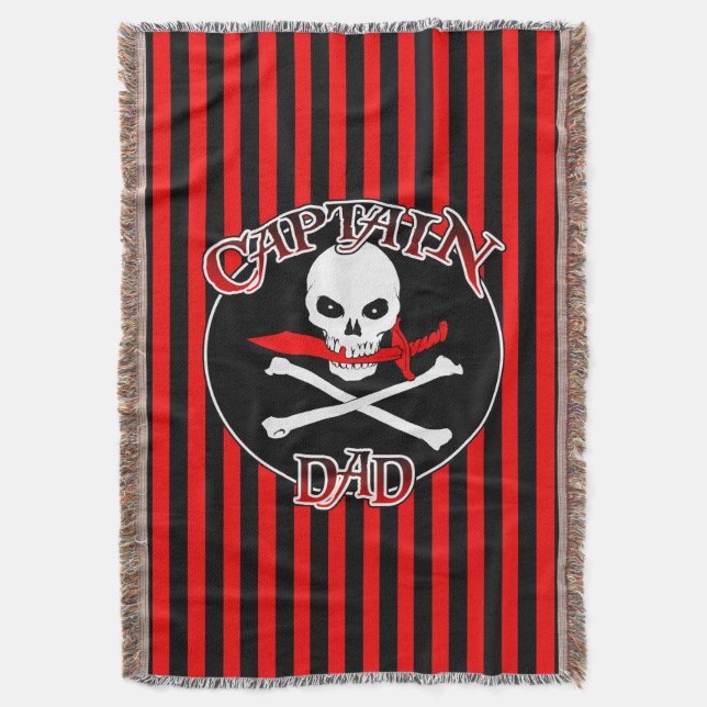Manta Captain Dad Throw Blanket (Frente vertical)
