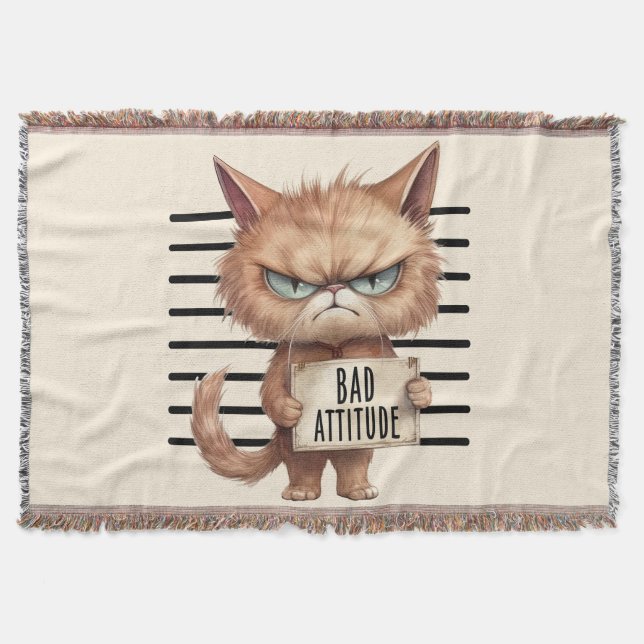 Manta Captura de pantalla de gato de mala actitud - Grac (Anverso)