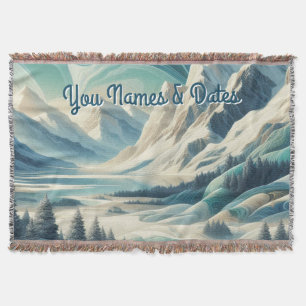 Manta Capturar escena Art Winter y cristales de nieve y
