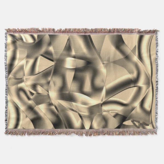 Manta Caqui curvo o beige con tonos llamativos (Anverso)