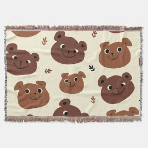 Manta Cara de oso divertida