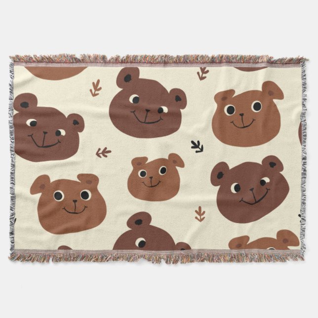 Manta Cara de oso divertida (Anverso)