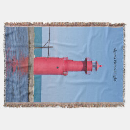 Manta Cara tejida con Algoma Pierhead Light