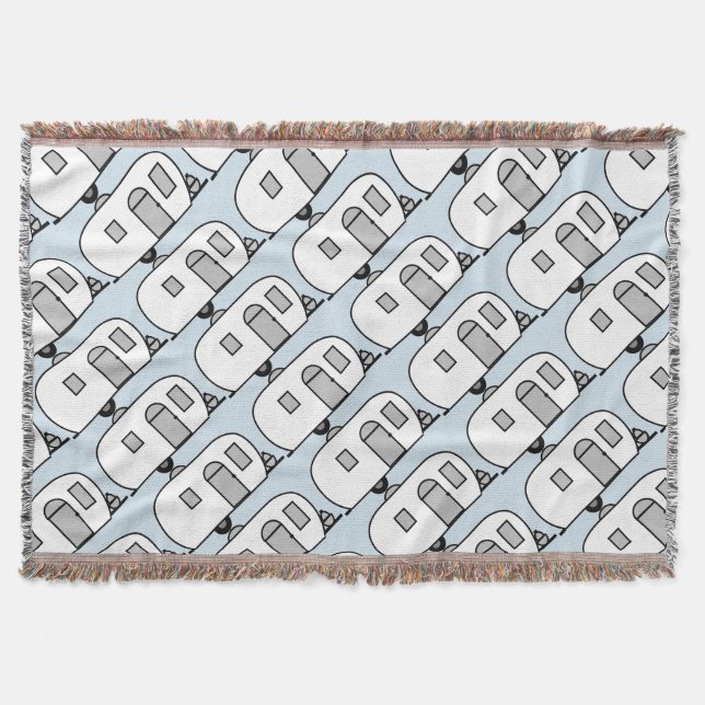 Manta Caravana redondeada de remolque clásico de época (Anverso)