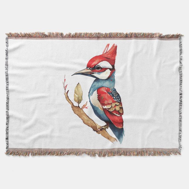 Manta Carpintero rojo y azul (Anverso)