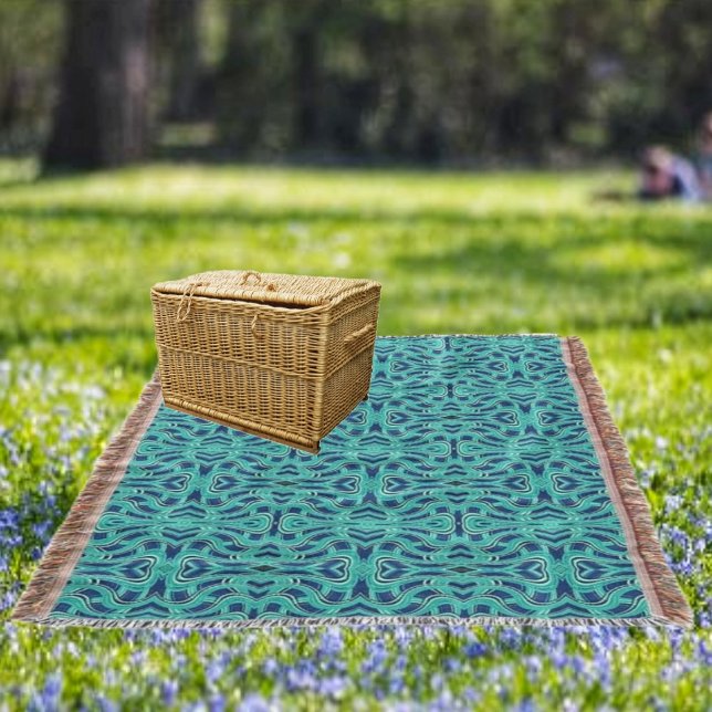 Manta Carreteras II (This Highways-II design brings a Mediterranean touch, to your throw blanket!)