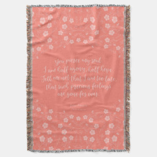 Manta Carta de amor Floral Jane Austen Persuasion