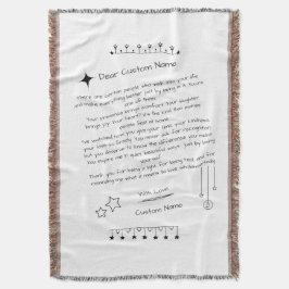 Manta Carta personalizado a una persona hermosa