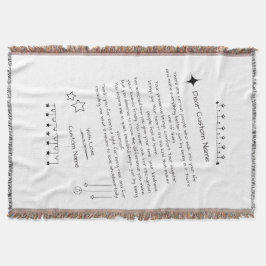 Manta Carta personalizado a una persona hermosa