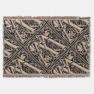 Manta Carta W Monograma medieval Art Nouveau