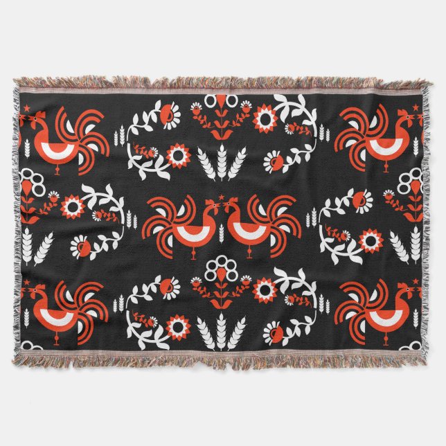 Manta Casa de campo Rooster Decoración rural (Anverso)