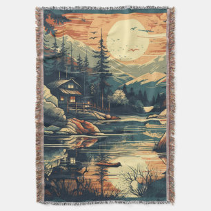 Manta Casa de montaña Escandinavia Retro Art