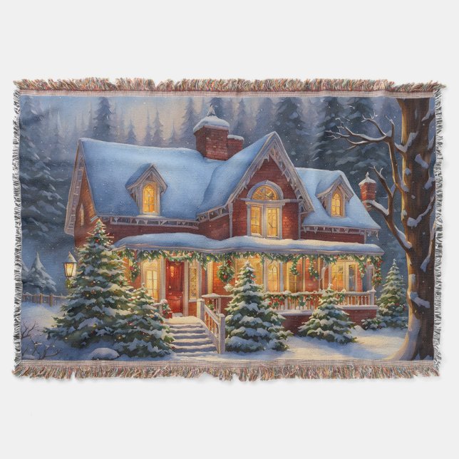 Manta Casa de navidades Throw Blanket (Anverso)