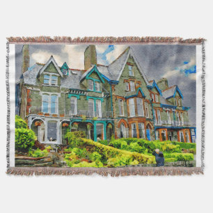 Manta Casa victoriana en Keswick pintada con acuarela