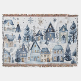 Manta Casas de Navidades de la Tierra de Invierno