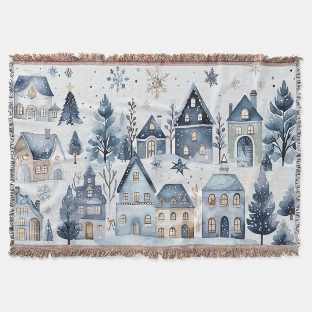 Manta Casas de Navidades de la Tierra de Invierno (Anverso)