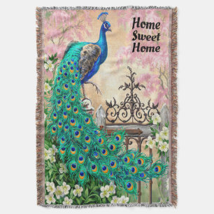 Manta casera dulce del tiro del hogar del pavo