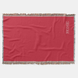 Manta CASERA rojo oscuro profunda sólida del tiro