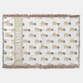 Manta Caso de desgaste en blanco y rosado