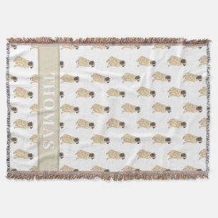 Manta Caso de desgaste en blanco y rosado