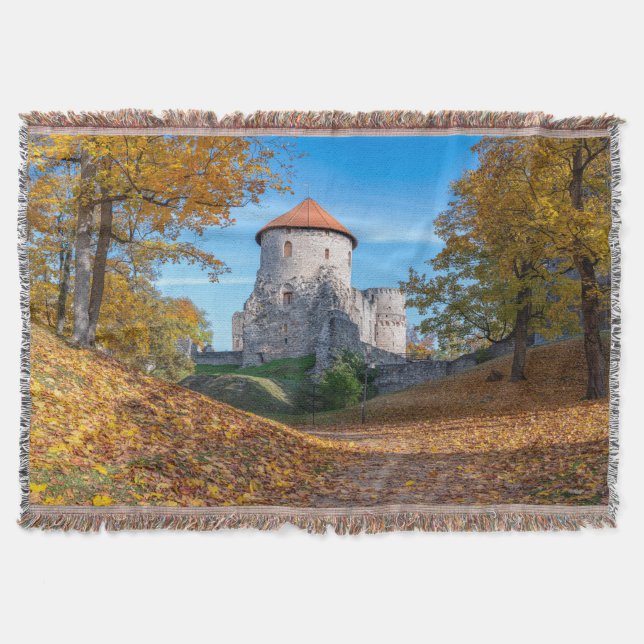 Manta Castillo medieval rodeado de bosques (Anverso)