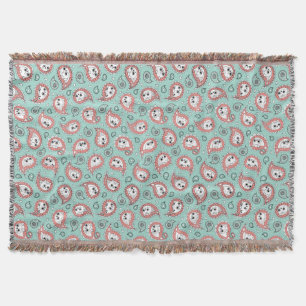 Manta Cat Paisley - Coral and Mint