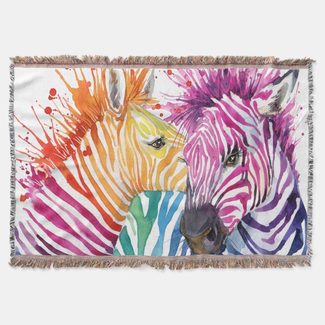 Manta Cebra arcoiris, ilustracion silvestre acuático. (Anverso)