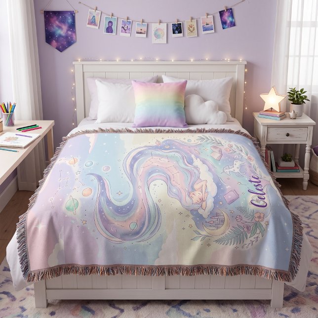 Manta Celestial Pastel Soñadora Personalizada  (Subido por el creador)