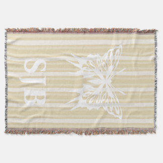 Manta Cera de abeja raya victoriana con mariposa