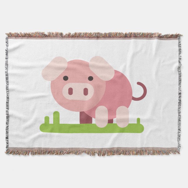 Manta Cerdito Rosa Alegre (Anverso)