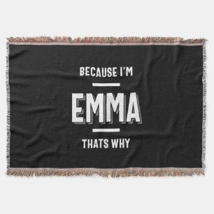 Manta Chica de mujeres personalizadas con nombre de Emma