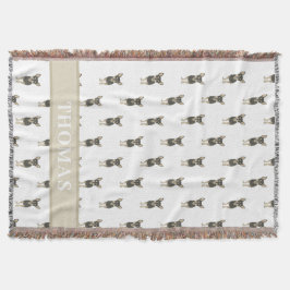 Manta Chihuahua personalizado (negro y tan)