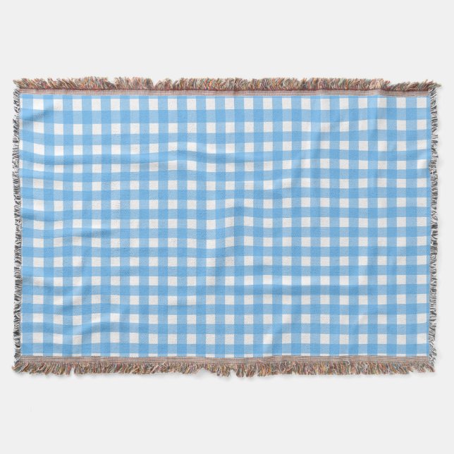 Manta Cielo azul gingham (Anverso)